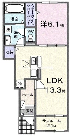 クレール六番館の物件間取画像